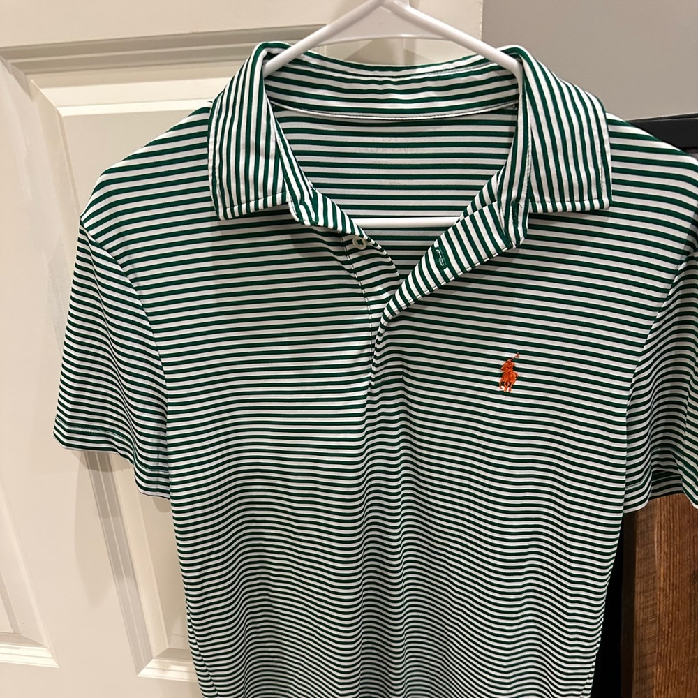 Ralph Lauren Green Striped Polo Shirt